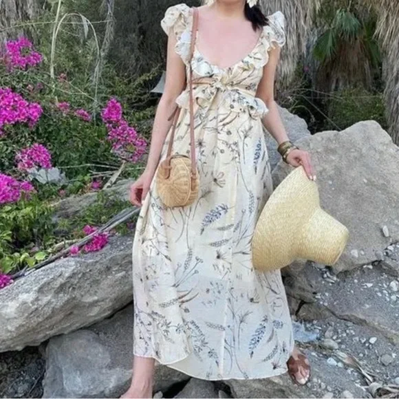 H&M Lyocell-blend flounced dress-worn once - Picture 10 of 13